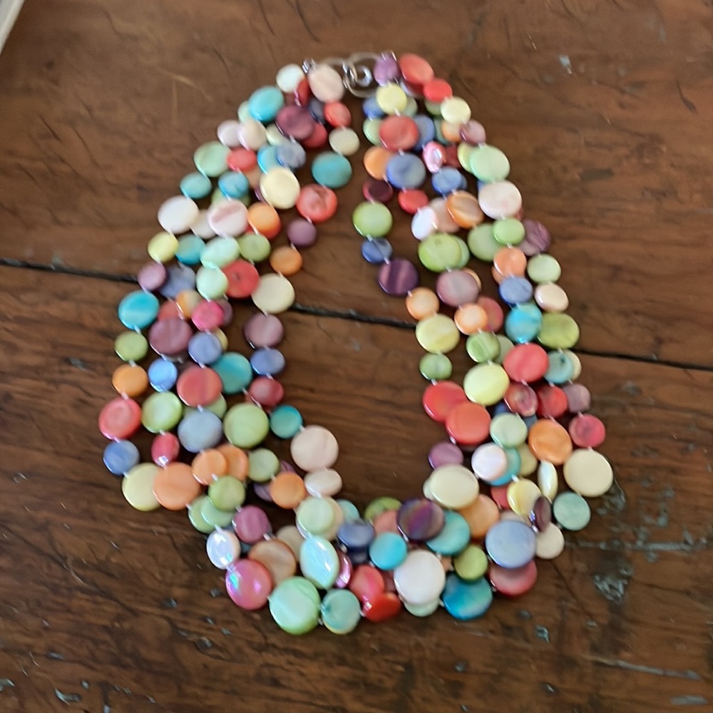 Mother of pearl necklace.